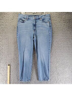 Old Navy Jeans Womens 14 Blue High-Rise OG Straight Secret Smooth Pockets Denim